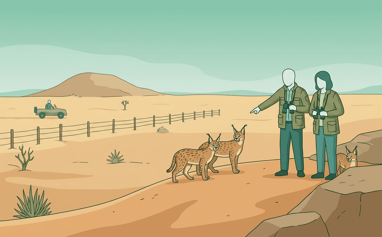Rare caracals spotted in Thar Desert near India-Pakistan border